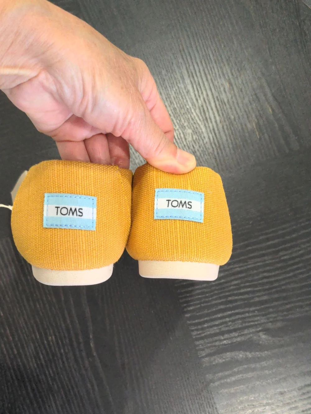 TOMS Women's Mustard Yellow Canvas Slip-Ons